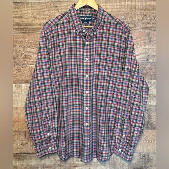 Ralph Lauren Other - Ralph Lauren Classic Fit Men's Cotton Plaid Button Down LS Shirt size XL